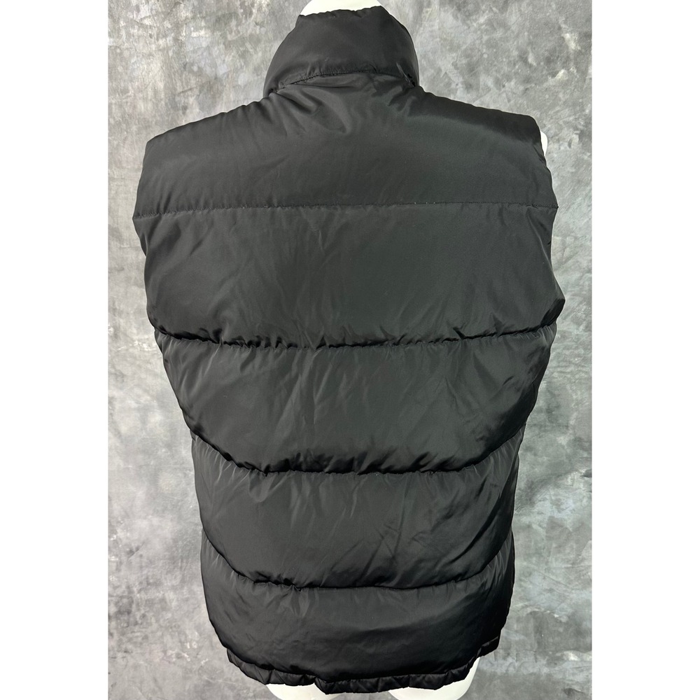 Lands End Men's Black Down Filled Snap Close Puffer Vest sz L (15597) - Picture 4 of 10